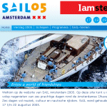 Screenshot Sail.nl voor Sail Amsterdam 2005